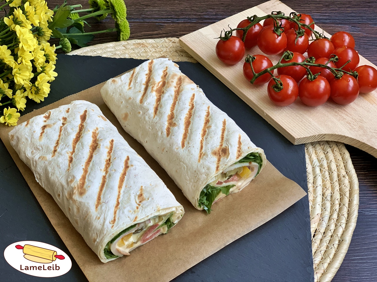 Wrap with ham and cheese - Lameleib